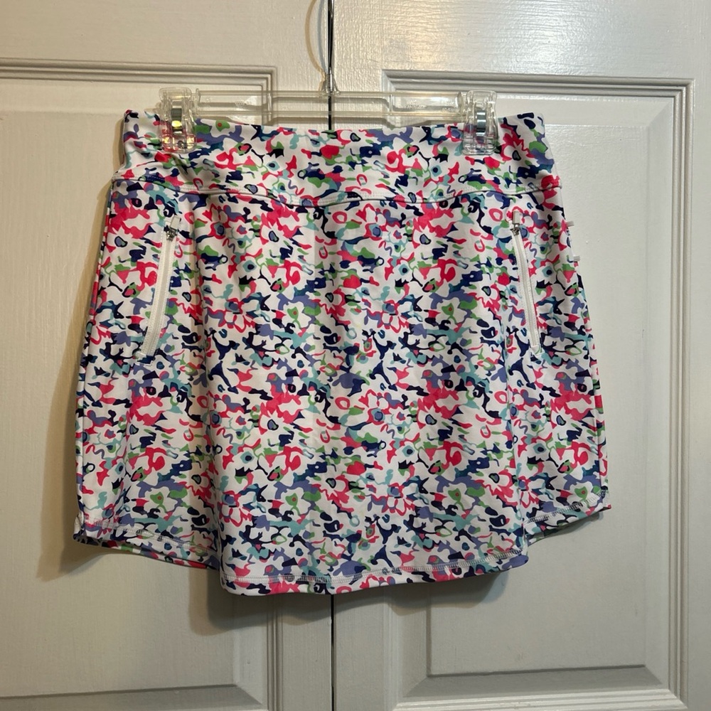 NWT LouKeith SkortTennis Pickleball Golf Skirt Size L Large Multicolor Print
